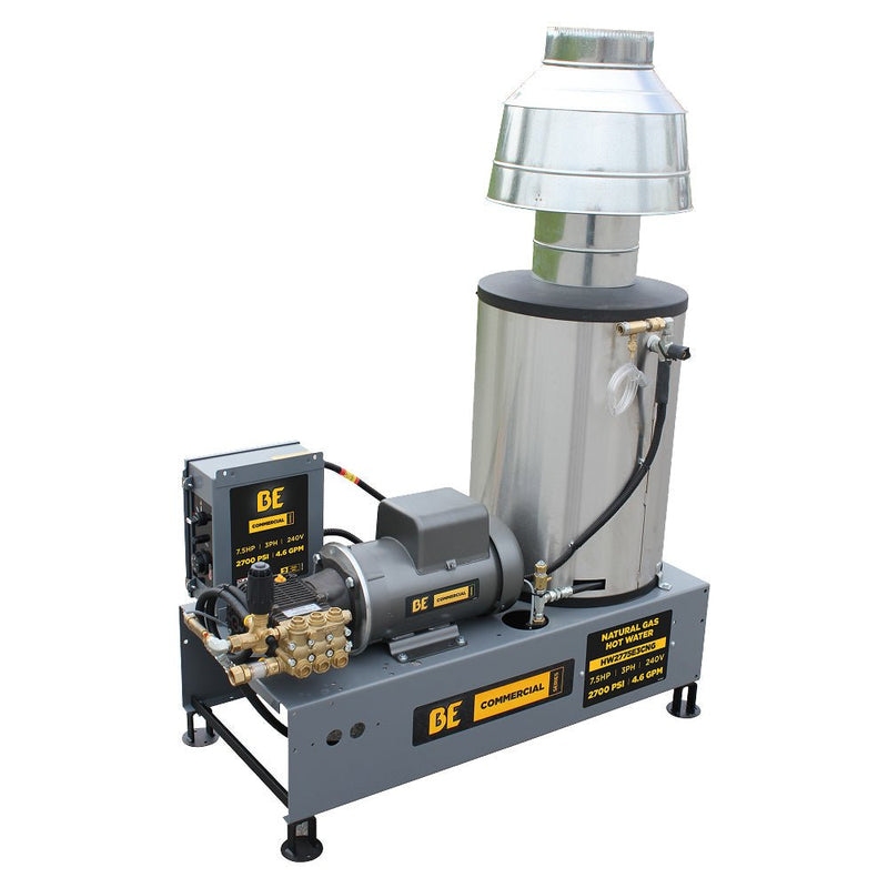 BEPowerEquipment 2,700 PSI 4.6 GPM 7.5 HP Hot Water Pressure Washer with Baldor Motor and AR Triplex Pump - HW2775E3CNG - CulinaryProfis