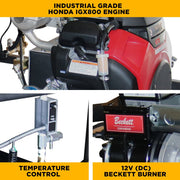 BEPowerEquipment 3,000 PSI 10 GPM Hot Water Gas Pressure Washer Skid with General Triplex Pump - SE5815HHZGP - CulinaryProfis