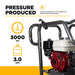 BEPowerEquipment 3,000 PSI 3.0GPM Hot Water Pressure Washer with Honda GX200 Engine and General Triplex Pump - HW2765HG - CulinaryProfis