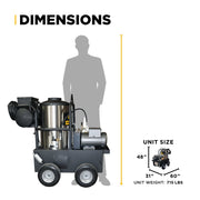 BEPowerEquipment 3,000 PSI 5.0 GPM Hot Water Electric Pressure Washer with General Triplex Pump - 15 - 530 - CulinaryProfis