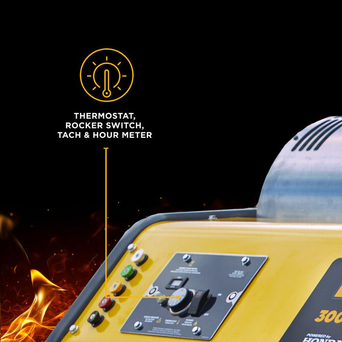 BEPowerEquipment 3,000 PSI 8.0GPM Hot Water Pressure Washer with Honda GX690 Engine and General Triplex Pump - HW3024HG12V - CulinaryProfis