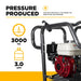 BEPowerEquipment 3000PSI 3.0GPM Hot Water Pressure Washer with Honda GX200 Engine and Comet Triplex Pump - HW2765HC - CulinaryProfis