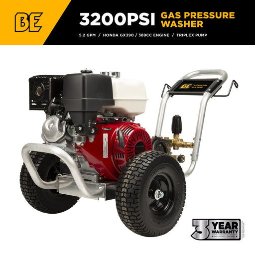 BEPowerEquipment 3,200 PSI 5.2 GPM Cold Water Gas Pressure Washer - B3213HABCS - CulinaryProfis