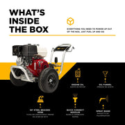 BEPowerEquipment 3,200 PSI 5.2 GPM Cold Water Gas Pressure Washer - B3213HABCS - CulinaryProfis