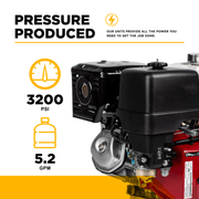 BEPowerEquipment 3,200 PSI 5.2 GPM Truck Mount Cold Water Gas Pressure Washer - B3213HTBCS - CulinaryProfis