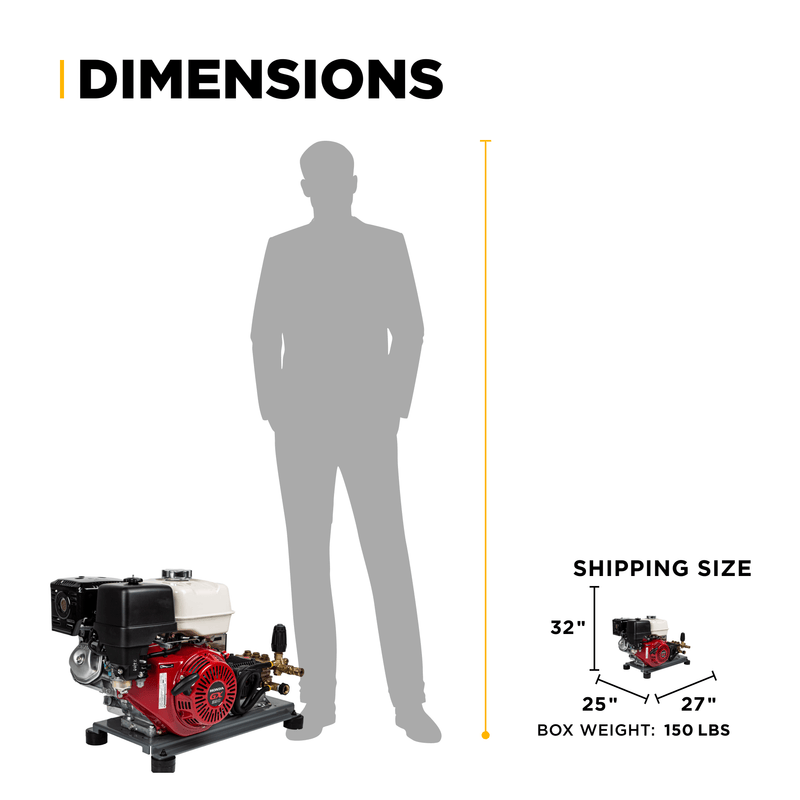 BEPowerEquipment 3,200 PSI 5.2 GPM Truck Mount Cold Water Gas Pressure Washer - B3213HTBCS - CulinaryProfis