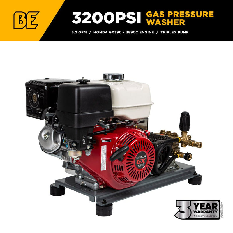 BEPowerEquipment 3,200 PSI 5.2 GPM Truck Mount Cold Water Gas Pressure Washer - B3213HTBCS - CulinaryProfis