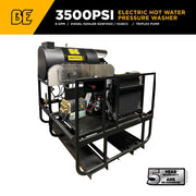 BEPowerEquipment 3,500 PSI 8 GPM Hot Water Diesel Pressure Washer Skid with General Triplex Pump - 5835DG - CulinaryProfis