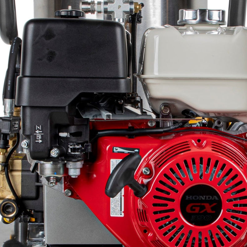 BEPowerEquipment 4,000 PSI - 4.0 GPM Hot Water Pressure Washer with Honda GX390 Engine and Belt Driven General Triplex Pump - HW4013HBG - CulinaryProfis