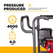BEPowerEquipment 4,000 PSI - 4.0 GPM Hot Water Pressure Washer with Honda GX390 Engine and General Triplex Pump - HW4013HG - CulinaryProfis