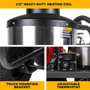 BEPowerEquipment 4,000 PSI - 4.0 GPM Hot Water Pressure Washer with Honda GX390 Engine and General Triplex Pump - HW4013HG - CulinaryProfis