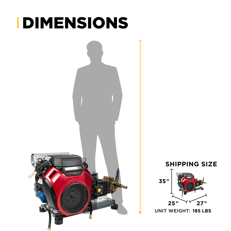 BEPowerEquipment 4,000 PSI 8.2 GPM Cold Water Gas Pressure Washer - B4024HETBGS - CulinaryProfis