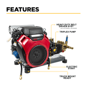 BEPowerEquipment 4,000 PSI 8.2 GPM Cold Water Gas Pressure Washer - B4024HETBGS - CulinaryProfis