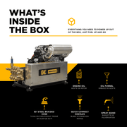BEPowerEquipment 4,000 PSI 8.2 GPM Cold Water Gas Pressure Washer - B4024HETBGS - CulinaryProfis