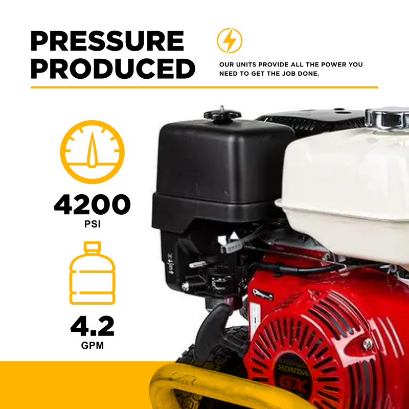 BEPowerEquipment 4,200 PSI 4.2 GPM Cold Water Gas Pressure Washer - B4213HABCS - CulinaryProfis