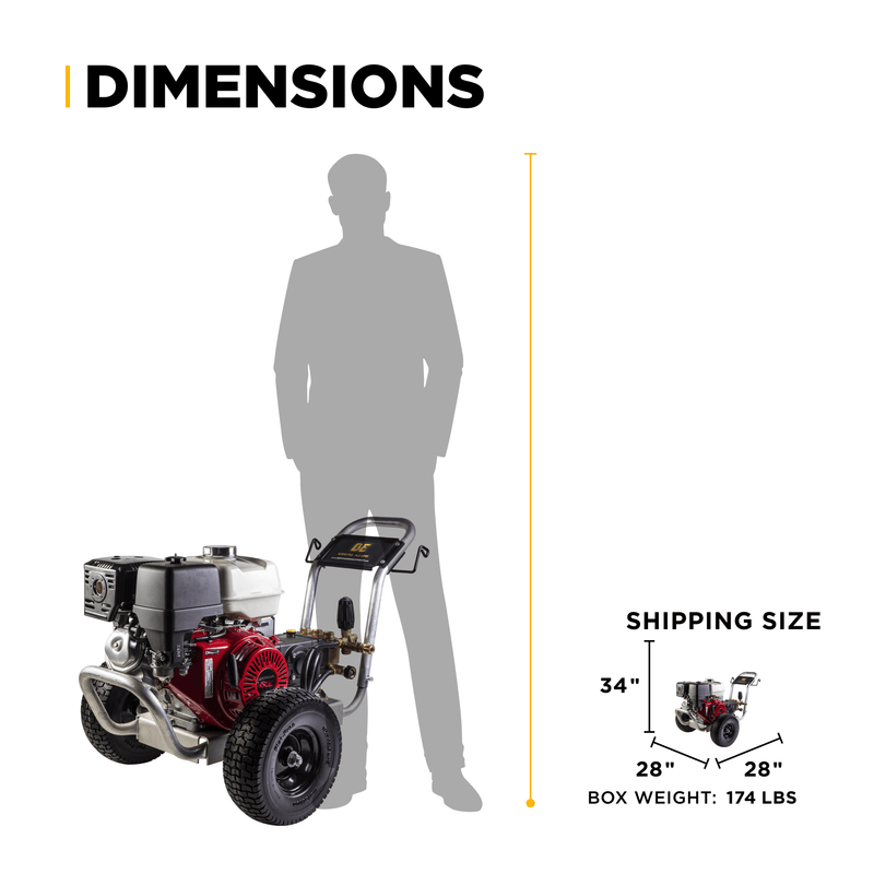 BEPowerEquipment 4,200 PSI 4.2 GPM Cold Water Gas Pressure Washer - B4213HABGS - CulinaryProfis