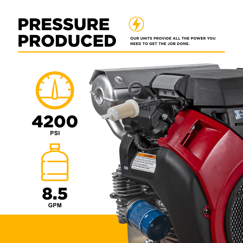 BEPowerEquipment 4,200 PSI 8.5 GPM Cold Water Gas Pressure Washer - B4224HETBAS - CulinaryProfis