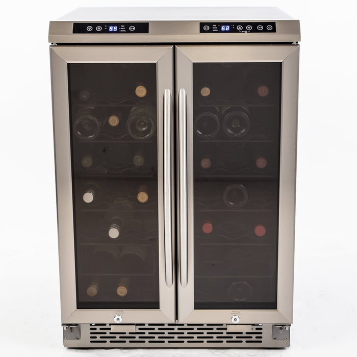 Avanti - WCV38DZ, Avanti Dual-Zone Wine Cooler, 38 Bottle Capacity, in Stainless Steel
