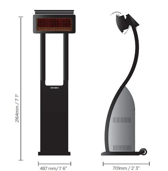Bromic Heating - BH0510001 - Tungsten Smart - Heat 500 Series Portable Gas Patio Heater - CulinaryProfis