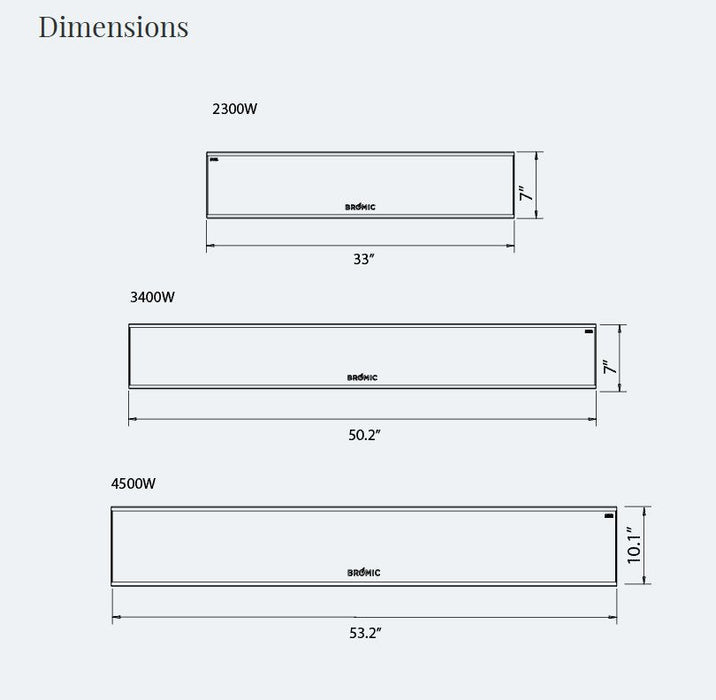 Bromic Heating - BH0320005 Platinum Smart-Heat 3400w Electric Patio Heater Series II
