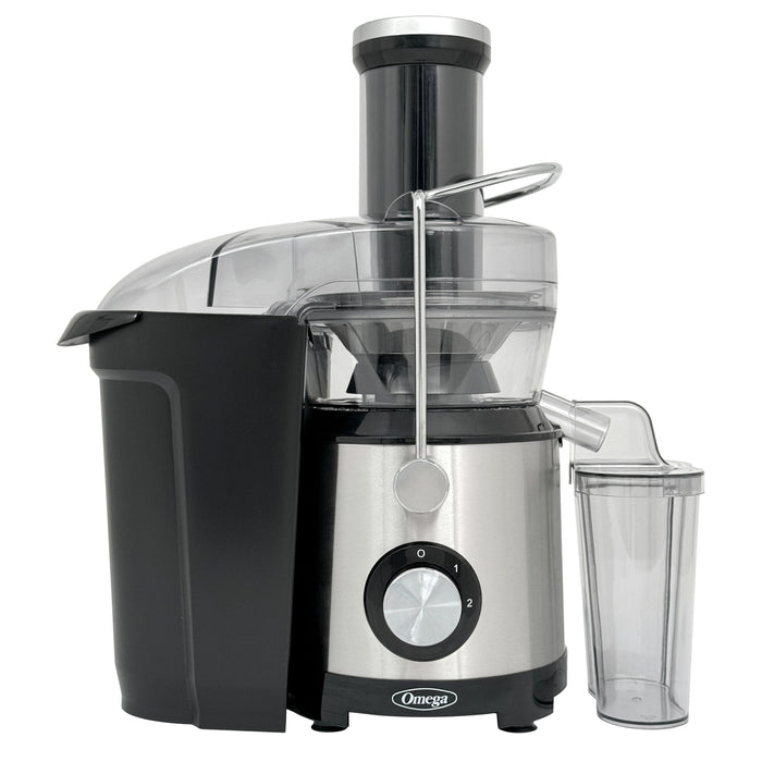Omega OMJCHSLCBK13 1000W High Speed Juicer - 3-Inch Large Chute Black