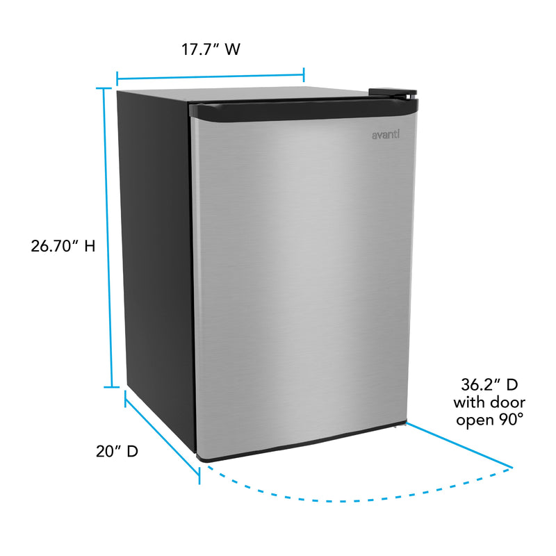 Avanti 2.6 Cu. Ft. Compact Refrigerator with Auto-Defrost Avanti Products, LLC