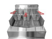 Connerton - CSF - 24 - Commercial Thermostatic SHALLOW FRYER with 2 or 3 Baskets, Total 60.000 BTUs best for Frying and Grilling - CulinaryProfis