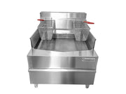 Connerton - CSF - 24 - Commercial Thermostatic SHALLOW FRYER with 2 or 3 Baskets, Total 60.000 BTUs best for Frying and Grilling - CulinaryProfis