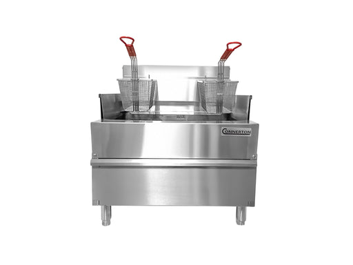 Connerton - CSF - 24 - Commercial Thermostatic SHALLOW FRYER with 2 or 3 Baskets, Total 60.000 BTUs best for Frying and Grilling - CulinaryProfis