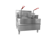 Connerton - CSF - 24 - Commercial Thermostatic SHALLOW FRYER with 2 or 3 Baskets, Total 60.000 BTUs best for Frying and Grilling - CulinaryProfis