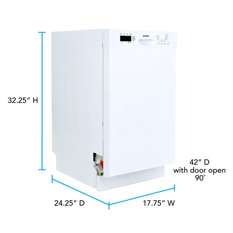 Avanti 18" Built In Dishwasher Avanti Products, LLC
