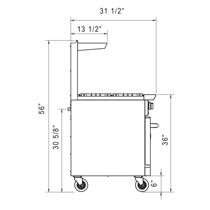 Dukers Gas Oven Range