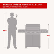 Denali 425 | Black Smart Tech Propane Gas Grill Monument Grills