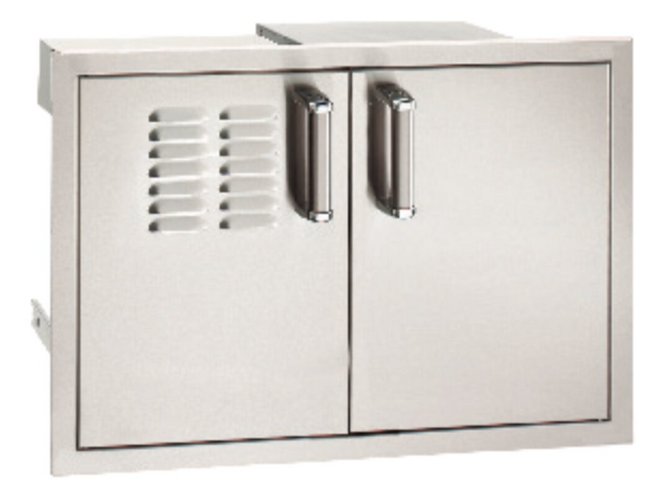 Fire Magic Double Doors with Trash Tray & Dual Drawers & Louvered Doors