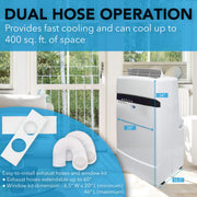 Whynter ARC-12SDH Portable Air Conditioner 12,000 BTU – Dual Hose, Heater, Dehumidifier | Cools & Heats Up to 400 sq. ft. Whynter