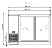 Dukers Back Bar Beverage Cooler - CulinaryProfis