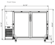 Dukers Back Bar Beverage Cooler - CulinaryProfis