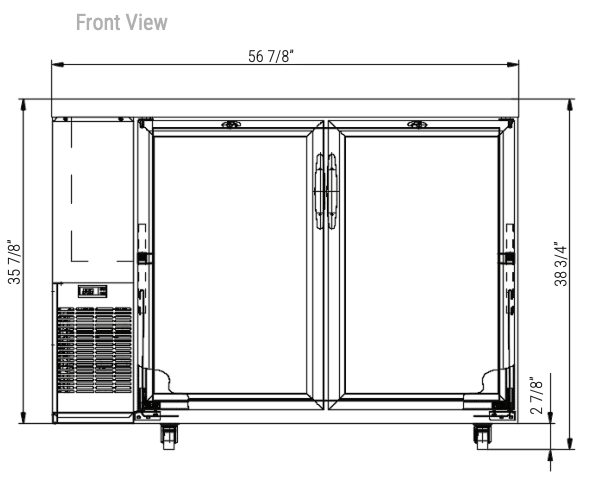 Dukers Back Bar Beverage Cooler - CulinaryProfis