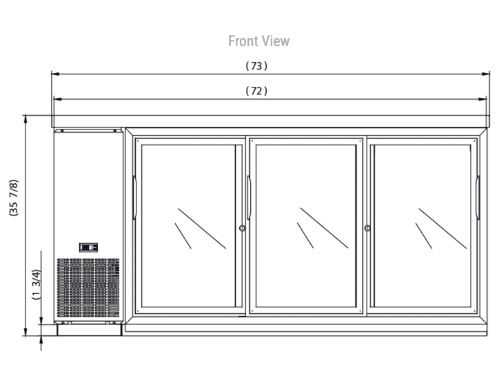 Dukers Back Bar Beverage Cooler - CulinaryProfis