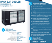 Dukers Back Bar Beverage Cooler - CulinaryProfis