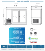 Dukers Back Bar Beverage Cooler - CulinaryProfis