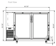 Dukers Back Bar Beverage Cooler - CulinaryProfis