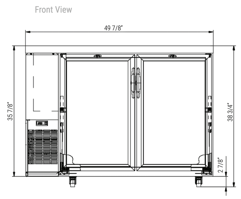 Dukers Back Bar Beverage Cooler - CulinaryProfis