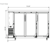 Dukers Back Bar Beverage Cooler - CulinaryProfis