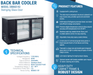 Dukers Back Bar Beverage Cooler - CulinaryProfis
