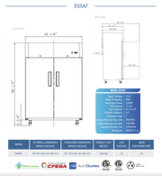 Dukers Commercial Reach In Freezer - CulinaryProfis