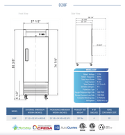 Dukers Commercial Reach In Freezer - CulinaryProfis