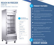 Dukers Commercial Reach In Freezer - CulinaryProfis
