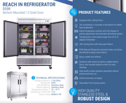 Dukers Commercial Reach In Refrigerator - CulinaryProfis