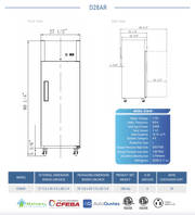 Dukers Commercial Reach In Refrigerator - CulinaryProfis